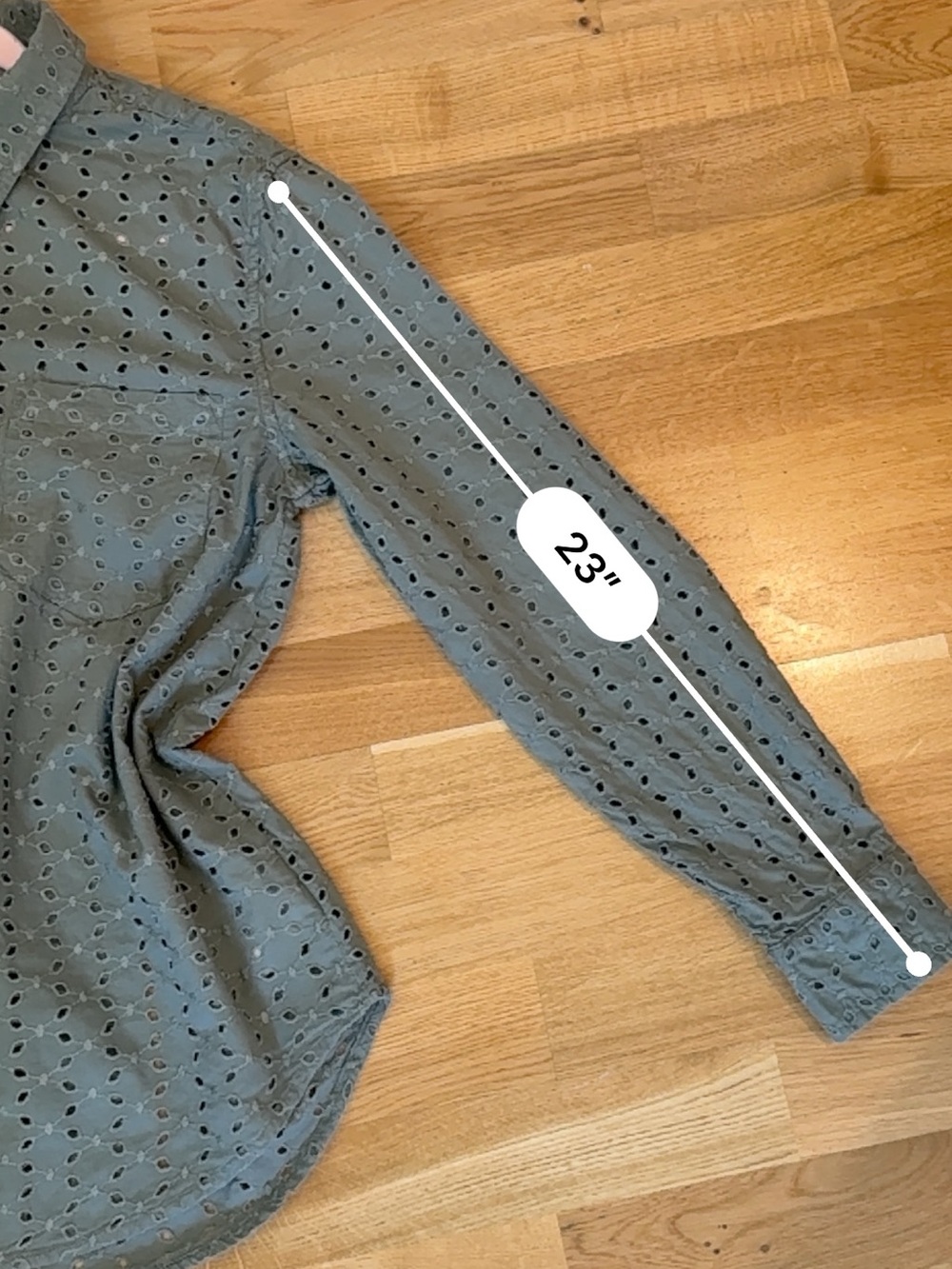 GAP Olive Eyelet Button-Down Shirt - Picture 10 of 10